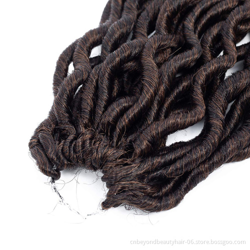 boho goddess locs crochet hair Cheap Crochet Braid Hair Synthetic Braids Faux Locs Curly Crotchet Hair Extensions Goddess Locs